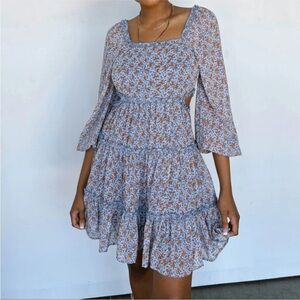 A4 - 232 Vestique blaire dress blue and orange floral NWT